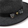 High-Quality Woolen Jazz Hat, Beautiful Bow Accessories, Gentleman'S Hat Season Thermal Top Hat