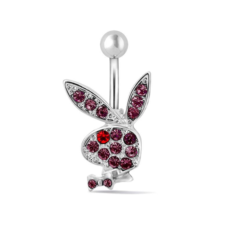 Stainless Steel Cartoon Rabbit Belly Button Ring Navel Piercing Body Jewelry