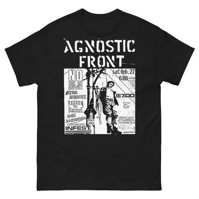Agnostic Front Flyer Shirt Black Unisex All Size Cotton Shirt