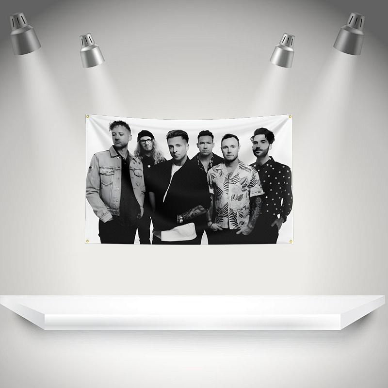 O-OneRepublic Flag Rock Music Band Banner HD Printing Tapestry Exhibition Music Band Fans Garage Decor