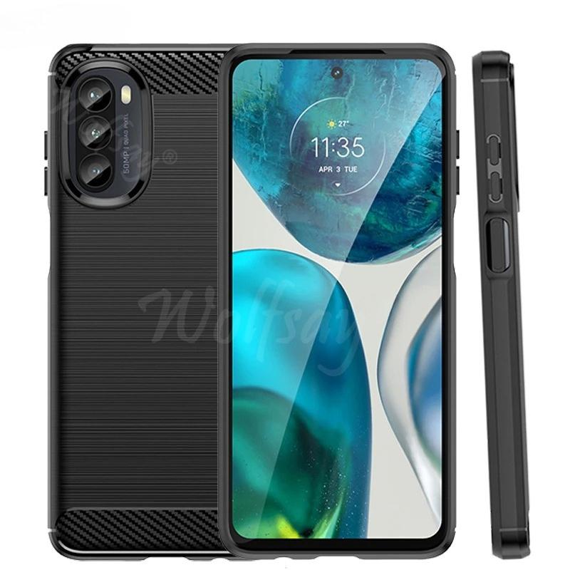 For Motorola Moto G82 Case Silicone Carbon Fiber Cover For Moto G82 G52 G22 G31 G41 G51 G71S G200 E40 E20 Case For Moto G82 Case
