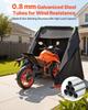 Motorcycle Storage Shelter with Security Lock, 600D Oxford Flip-Up Garage Tent, Heavy-Duty All-Weather Motorcycle Cover with Ventilation Windows,