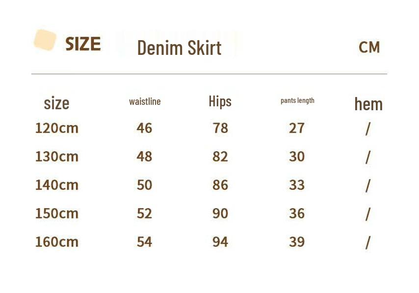 Girls' Skirt-Style Denim Shorts
