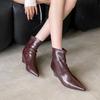 Fashion Pointed Toe Modern Ladies Ankle Boots With Wedges Shoes Fashion Elastic Women Short Stretch Boots Female Zippers Shoes