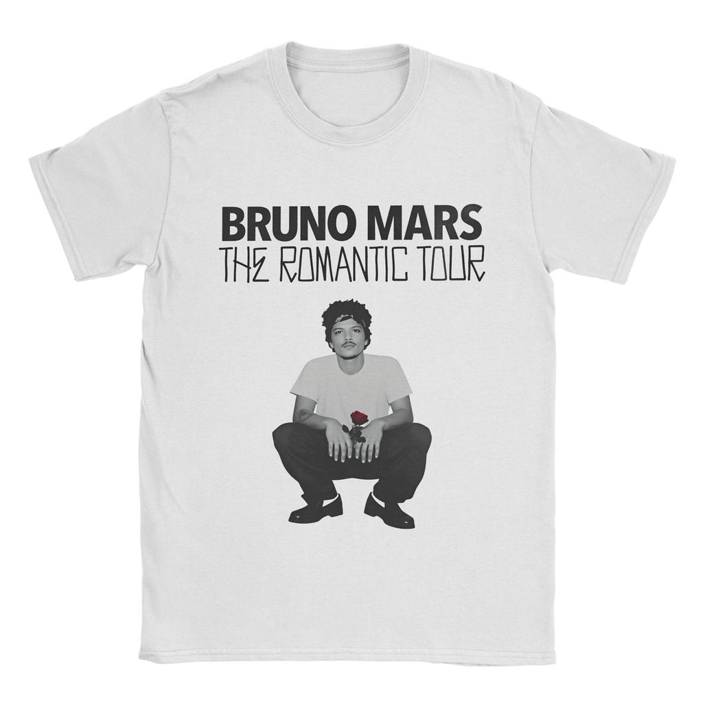 Bruno Mars 2026 THE ROUnisexTIC TOUR Graphic Printed T Shirts for Unisex Women Pure Cotton Tee Shirt Clothes
