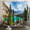Natuur Bos Douchegordijn Waterdicht Badkamer Scherm Bomen Landschap Gordijnen Polyester Stof Huisdecoratie Badkamer Gordijnen