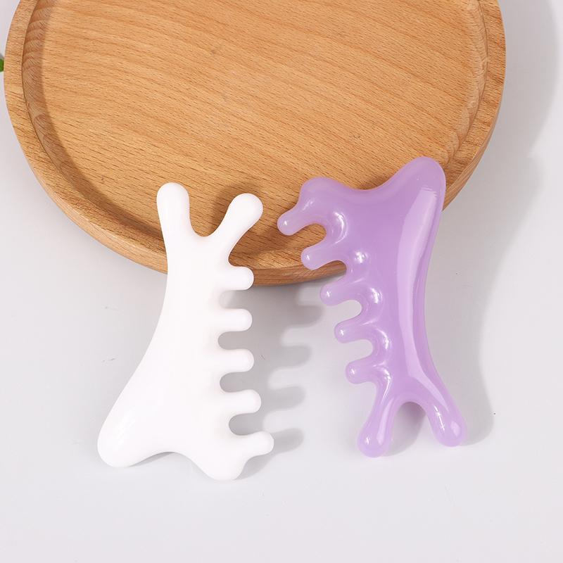 Body Meridian Massage Comb Resin Five Wide Tooth Comb Acupuncture Therapy Blood Circulation Anti-Static Smooth Hair Comb