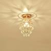 1 szt. Elegancki Mini Kryształowy Żyrandol Półwpuszczany Żyrandol, Lampa do Przedpokoju