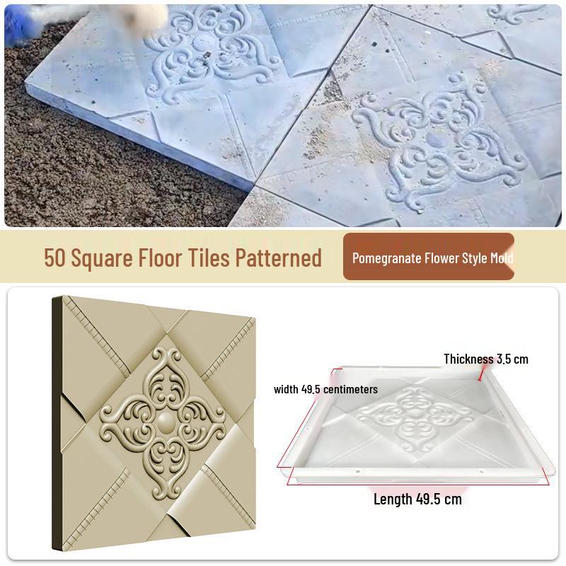 Garden Cement Tile Mold for Outdoor Stepping Stones