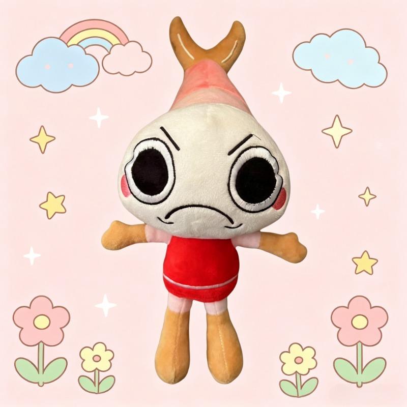 38Cm Cute Fish Tail Head Plush Doll Cartoon Soft Stuffed Toy Perfect For Birthday Holiday Gifts