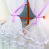 1/12 Dollhouse Lace Curtains Model Dollhouse Bedroom Living Room Decoration Dolls House Furniture Accessories Micro Scene Decor