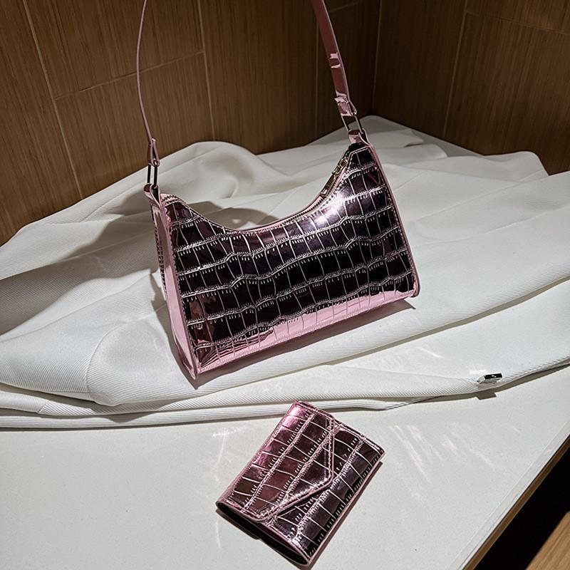

Fashionable Women s 2023 Summer Trend Pu Handbag With Phone Pocket And Zipper Closure рожевий