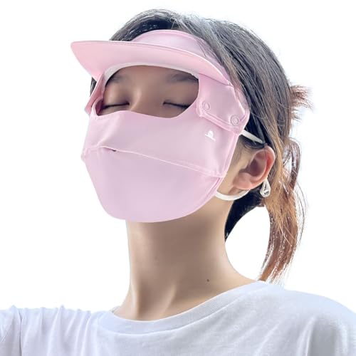 

[epicday] Маска для лица с козырьком, прохладная на ощупь, UPF50+, защита лица, прохладная, моющаяся, полная защита, дышащие отверстия, защита от солнца, дышащие отв