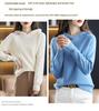 2023 Autumn/Winter Women's Pure Wool Hoodie Sweater - Cashmere Knit Pullover, Solid Color