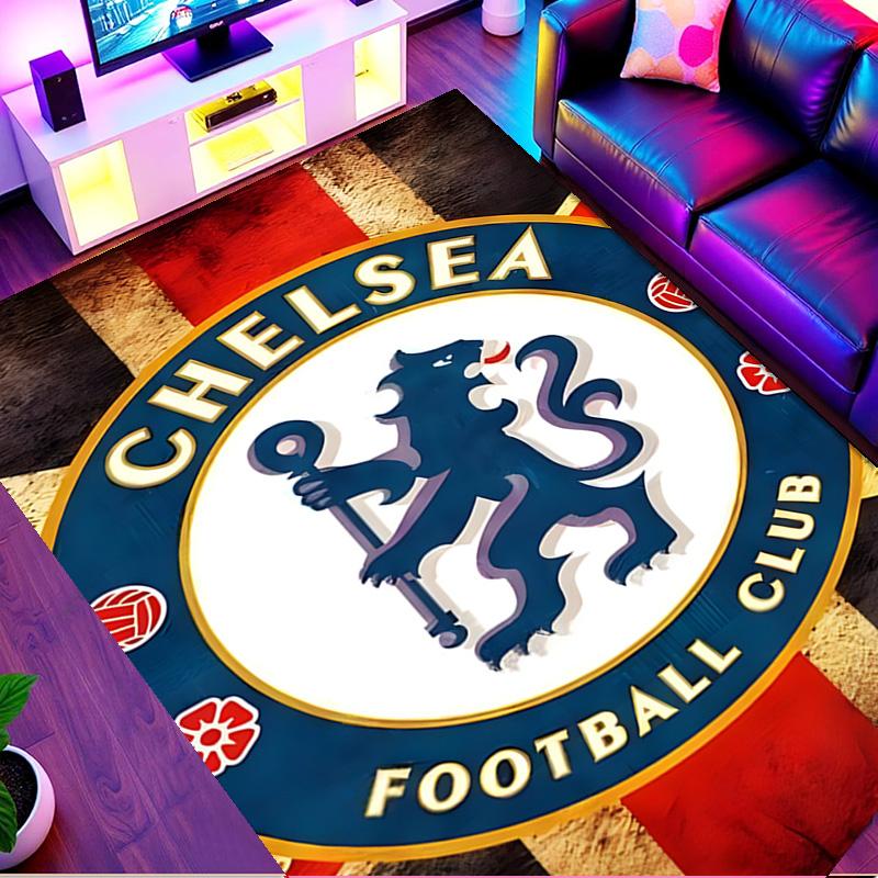 Football Club F.C Print Rug, Washable Floor Carpet, For Entryway Dorm Laundry Room Office Study, Home Decor Birthday Christmas Gift