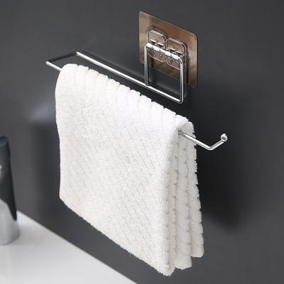 2pcs Kitchen Tissue Holder Punch-free Hanging Bathroom Toilet Paper Bracket Roll Paper Holder Towel Rack Stand Storage Rack