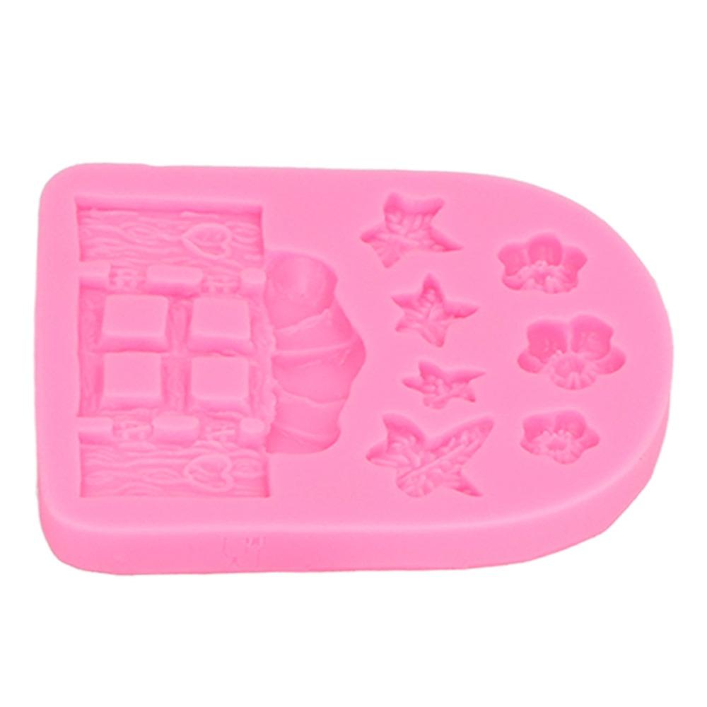 4pcs Non-Stick Silicone Chocolate Molds Easy Release Door Mushroom Mold  Birthday Parties