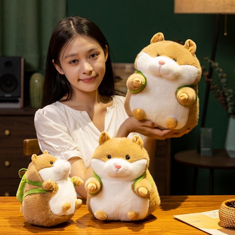 Cartoon Hamster With Avocado Stuffed Toy Kawaii Soft Animal Mouse Plush Pillow Baby Kids Sheep Appease Doll Birthday Gift