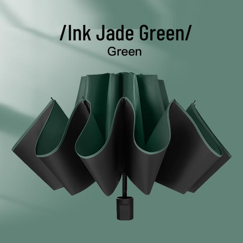 96-rib Automatic Windproof Umbrella with Wooden Handle, UV Protection, Sun & Rain Shield, for Men & Women - Enlarged, Thickened, Reinforced.