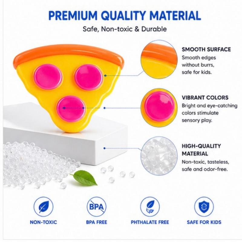 Squishy Pizza Stress Relief Toy, Maltose Material Slow Rising Squeeze Fidget Toy, Ideal Gift for Stress Venting