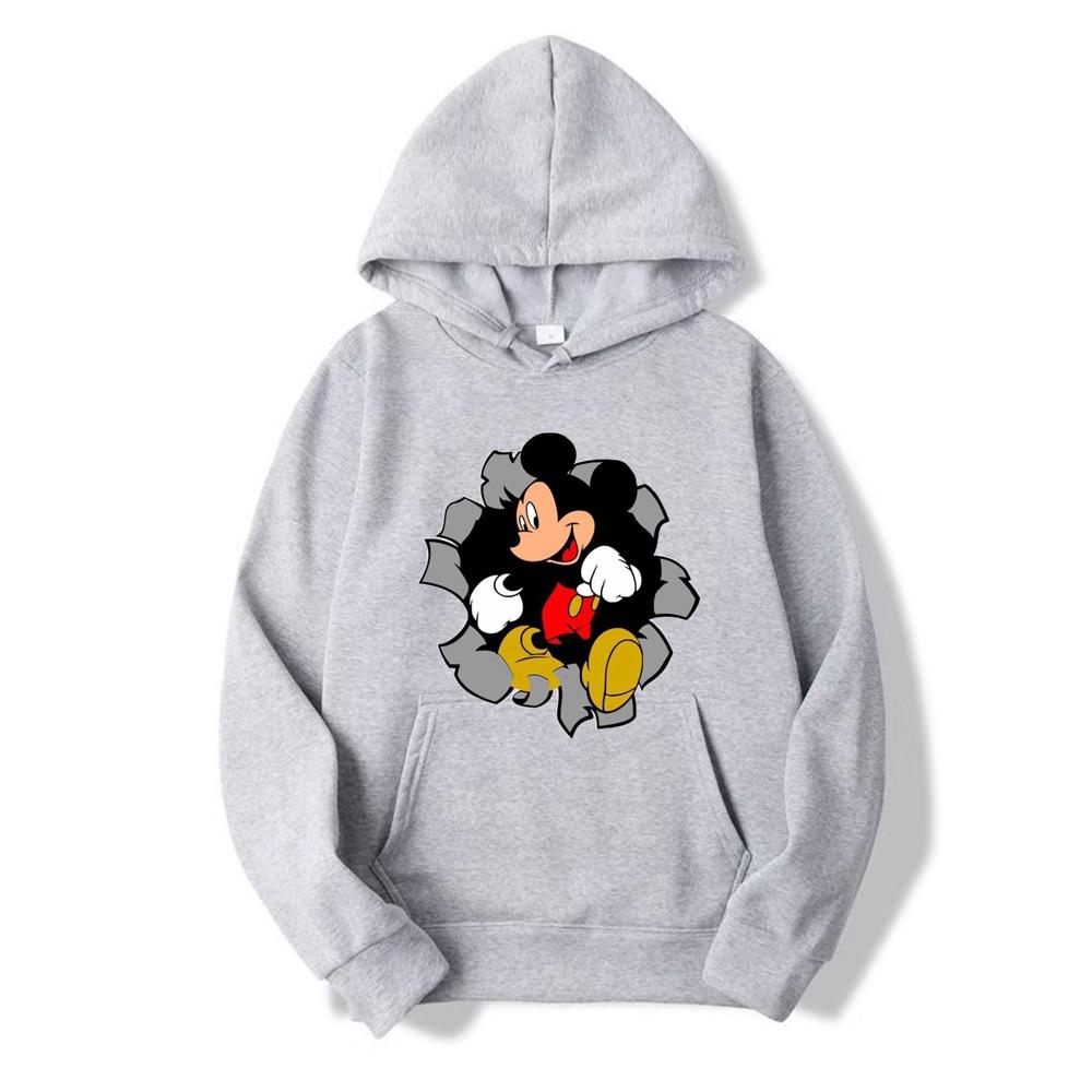 New Disney Mickey Mouse Couple American style Cute Pink Hoodie in the Autumn and Winter for Men's and Women's Couple's Clothing
