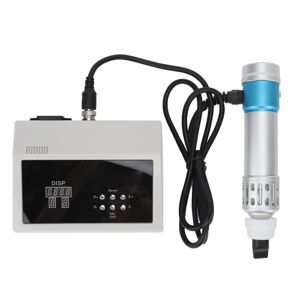 ED Shockwave Therapy Machine Extracorporeal Shock Wave Treatment Massager 100‑240V Blue and Silver