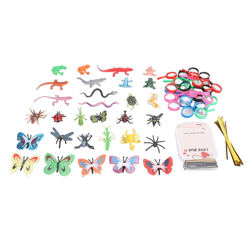 Valentines Day Cards Love Bug Gift Card Set with Bug Decorations Valentine Favors for Adults Children Crafts Type G