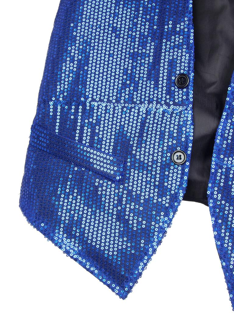 Vestă pentru bărbați și femei, cu paiete strălucitoare, vestă fără mâneci, cu butoni, pentru costum de spectacol de club