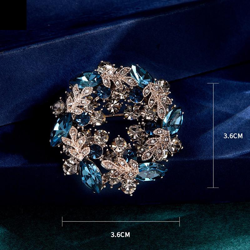 

Элегантная брошь-венок в виде цветка баухинии - Ретро, инкрустированная бриллиантами, изысканный аксессуар