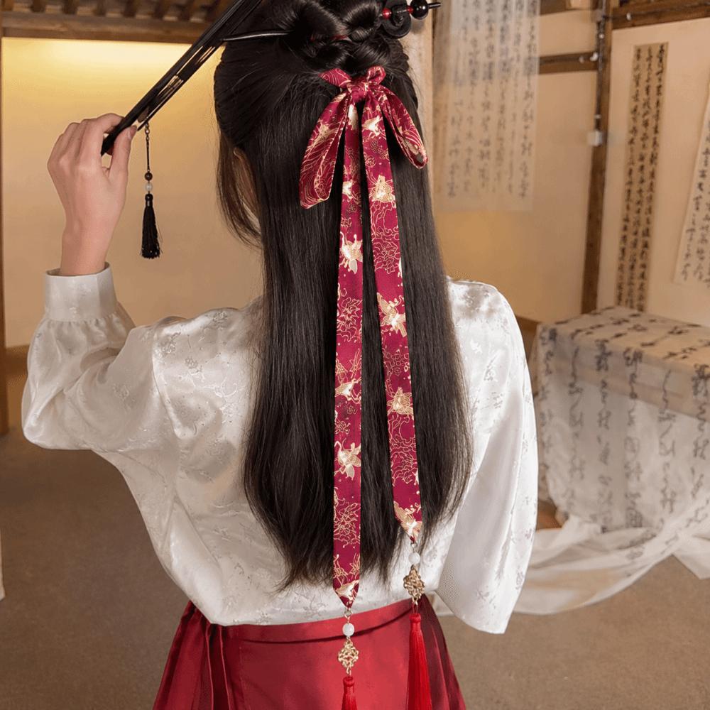 Chinese Hanfu Hair Bands Long Hair Straps Retro Style Hair Ribbons Hair Ornament Braided Hair