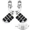 FOVPLUE Highway Motorcycle Adjustable Angle Highway Footpegs for Road Road Street Electra and 1 Highway Chrome 1.25" Pegs, Harley-Davidson Touring,