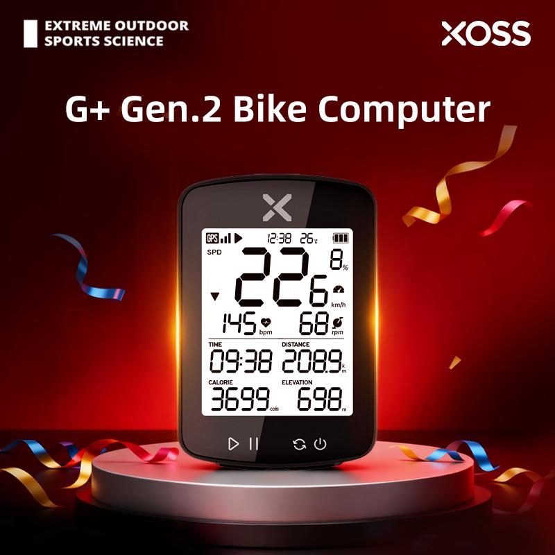 XOSS G2+ GPS Ciclocomputador G Plus Odómetro de Bicicleta G+ Gen.2 Velocímetro Inalámbrico Rastreador Bluetooth Impermeable Bicicleta de Carretera MTB