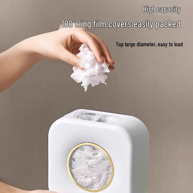 Wall-Mounted Cling Film Dispenser & Fresh-Keeping Bag Organizer