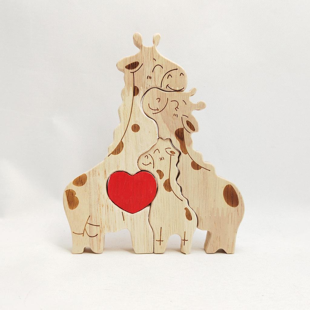 Cross-Border Wooden Little Penguin Family Puzzle Ornament - Festival Gift & Warm Family Decoration
