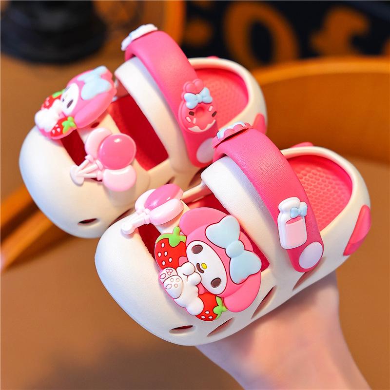 Kids Summer Non Slip Closed Toe Clogs Boys Girls Cute Cartoon Bathroom Home Sandals Lightweight Comfortable Shower Slippers