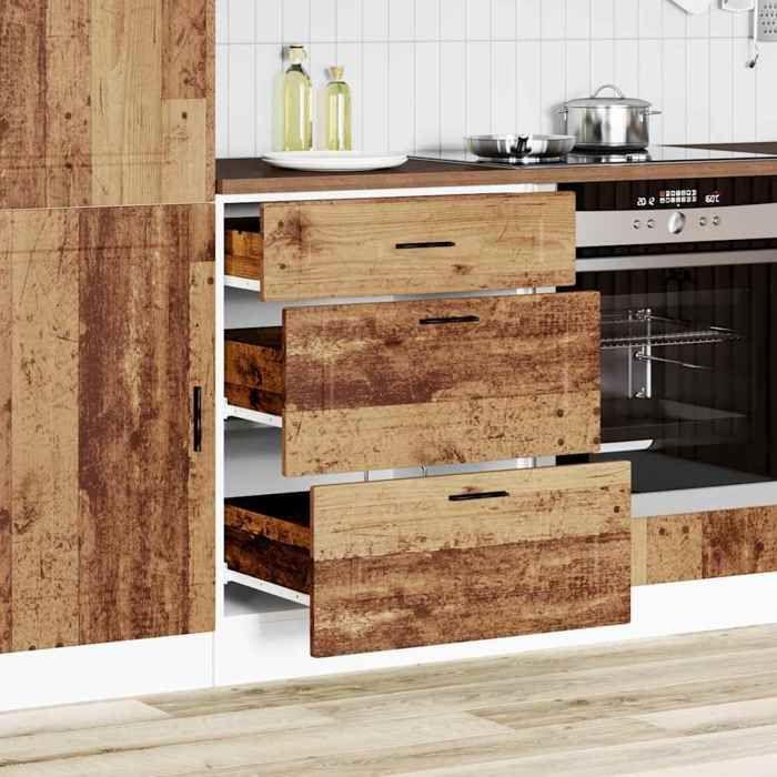 VidaXL Kitchen Cabinet Porto Old Wood Engineered Wood, Sink Cabinet, Kitchen Cabinet with Drawer, Cabinet 854267