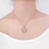 Exquisite Russian 585 Purple Gold Fashion Smart Flower Pendant Rose Gold Plated Hollow Safety Buckle Pendant