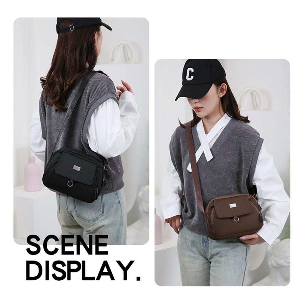 Multi-pocket Mobile Phone Shoulder Bag Large Capacity Women Oxford Messenger Bag  Travel