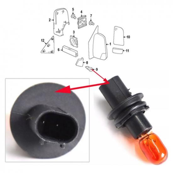 Rearview Mirror Light Bulb & Lamp Holder For Mercedes Benz Sprinter # 68010096AA