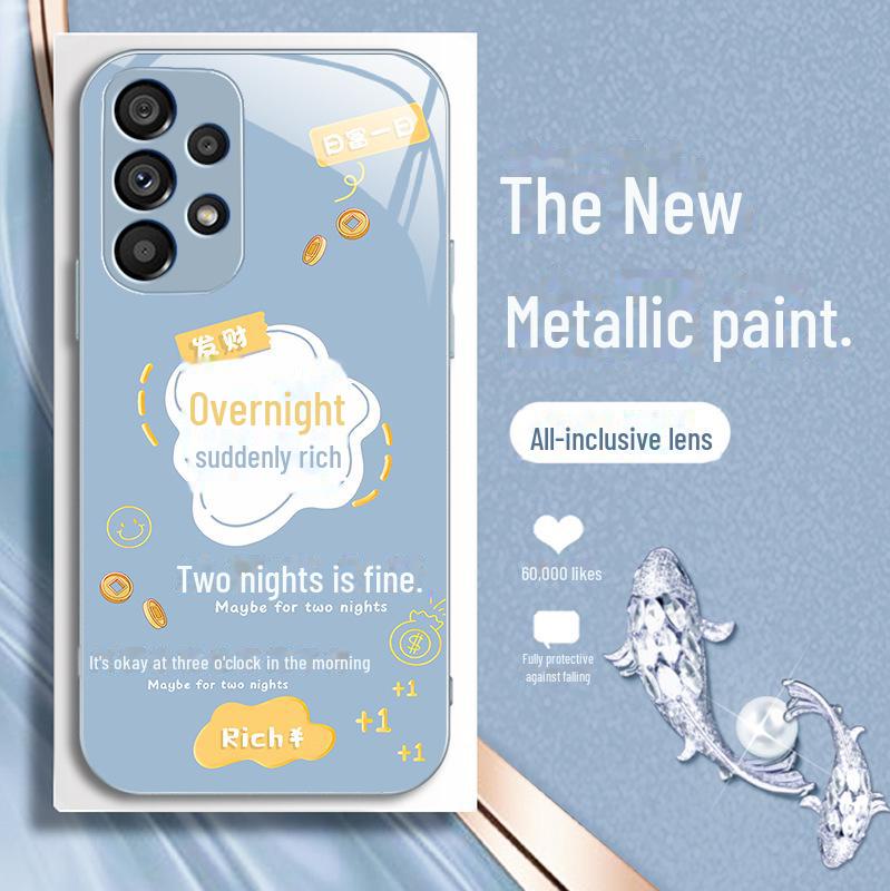 Samsung S22Plus Liquid S23 Rich Day Full Package - Anti-fall early retirement creative text.
