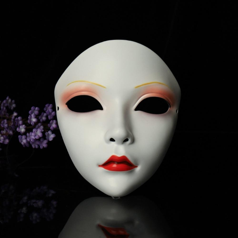 Dress Up Cosplay Geisha Mask Flower Japanese Mask Toy Hanfu Cosplay Mask  Party