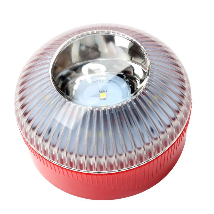 V16 LED Emergency Flashlight: White & Yellow Light with Magnetic Base