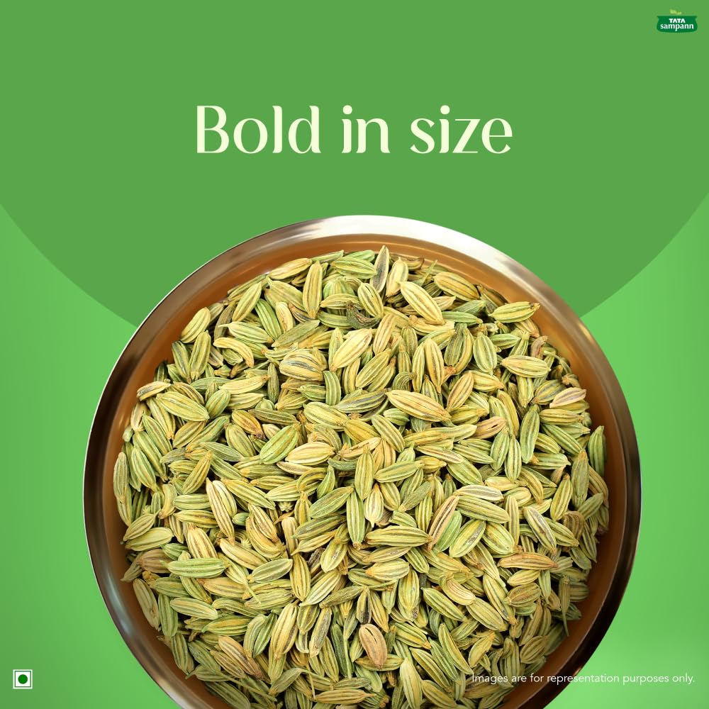 Tata Sampann Fennel Seeds Whole Spices 100g Natural Aroma With Oils Rich Flavor For Cooking And Baking