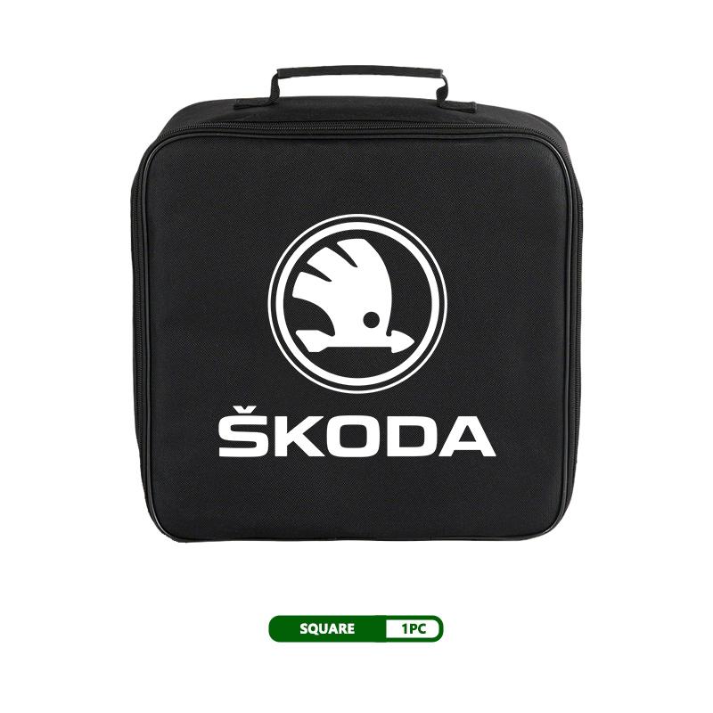 AAABS1 For Skoda Car Charging Cable Rechargeable Gun Storage Bag Kamiq Karoq Octavia 2 3 Rapid Scala Kami Fabia VII VRS