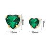 30pcs/lot 10/12mm Heart Shape Acrylic Sew On Rhinestones Stainless Steel Golden Claw Beads For DIY Clothes Jewelry Decoration