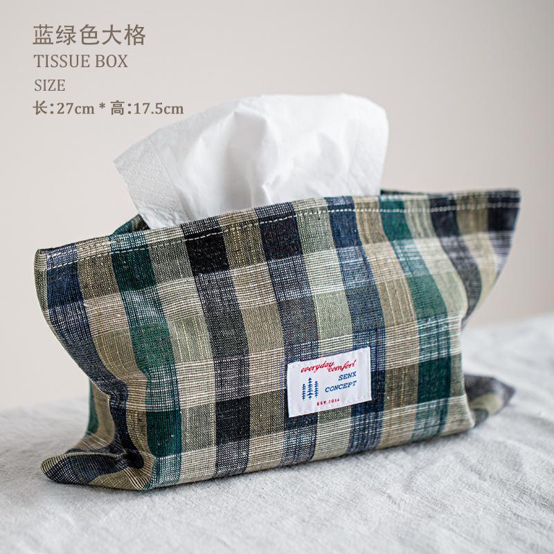 Retro tissue box, living room, high-end lattice, creative medieval fabric storage, paper drawing box