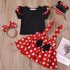 [yomaxer] Mickey Mouse Costume for Kids, Halloween Cosplay, Cute Boys' Cosplay, Baby Clothes, Kids' Suspenders, Kids' Everyday Wear, Popular Anime,