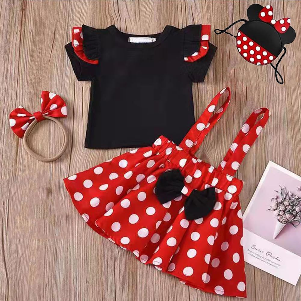 [yomaxer] Mickey Mouse Costume for Kids, Halloween Cosplay, Cute Boys' Cosplay, Baby Clothes, Kids' Suspenders, Kids' Everyday Wear, Popular Anime,