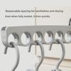 New 6 Hole Clothes Hanger Plastic Space Saving Clothes Hanging Rack Lightweight Foldable Jacket Drying Rack for Outdoor Travel