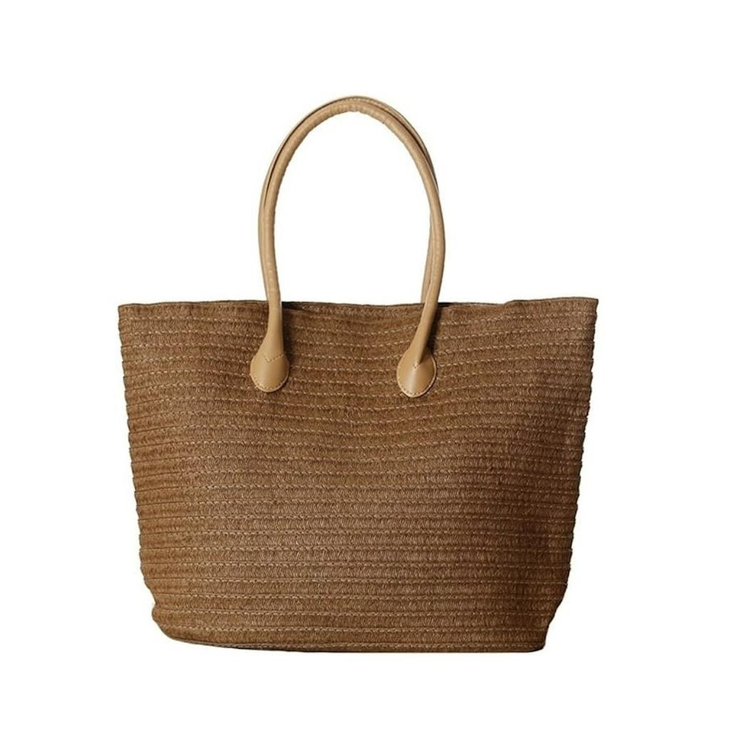 New Commuter One Shoulder Straw Woven Bag Versatile Summer Woven Women's Bag Travel Beach Bag Large Capacity Tote Bag for Women